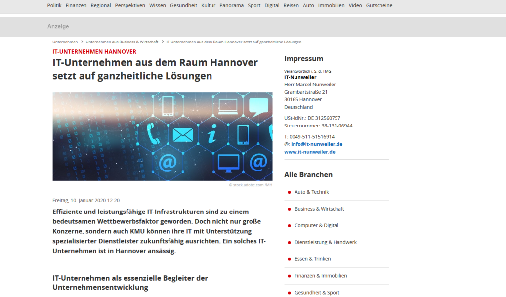 IT_Hannover_IT_Services_FocusOnline_Report