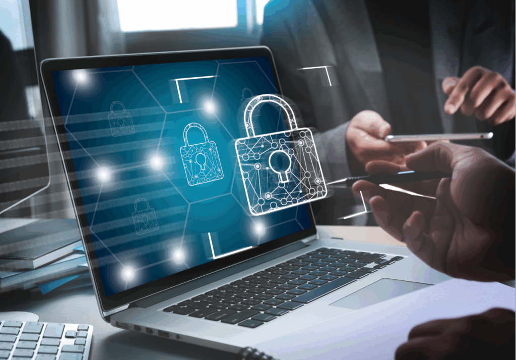 IT-Sicherheitsberatung Beispiel Bild mit Digitalem Schloss